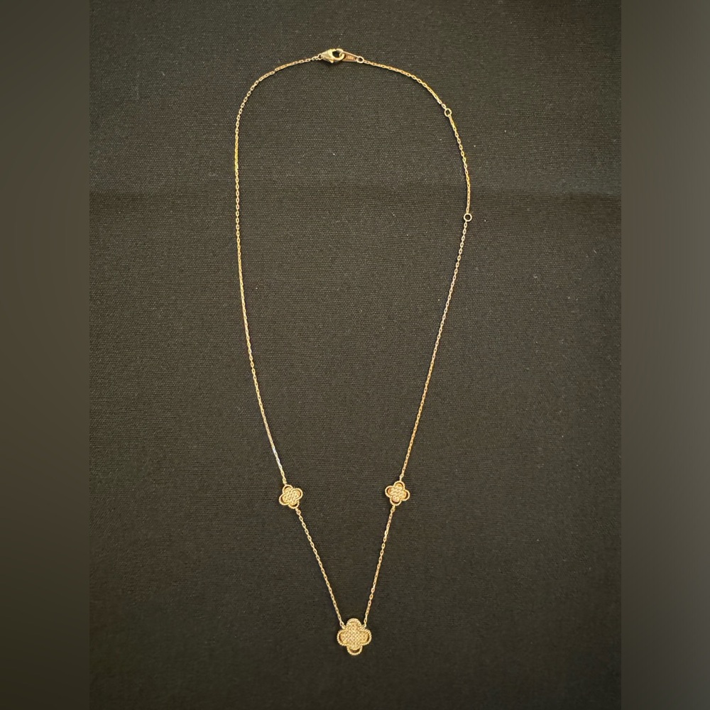 Gold plated over 925 clover necklace